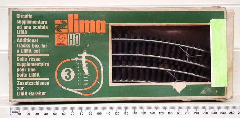 LIMA HO:  10pc R360 Radius Curved Metal Track in Good Used and Boxed Condition.(Italy))