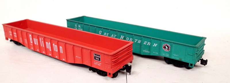 ATHEARN OO/HO: 2pc Vintage Large Gondola`s in Fair used condition(USA)