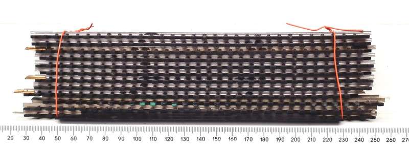 TRACK HO:  12pc Mixed Aluminum/Nickel Silver Strait Track in Fair Used Condition.