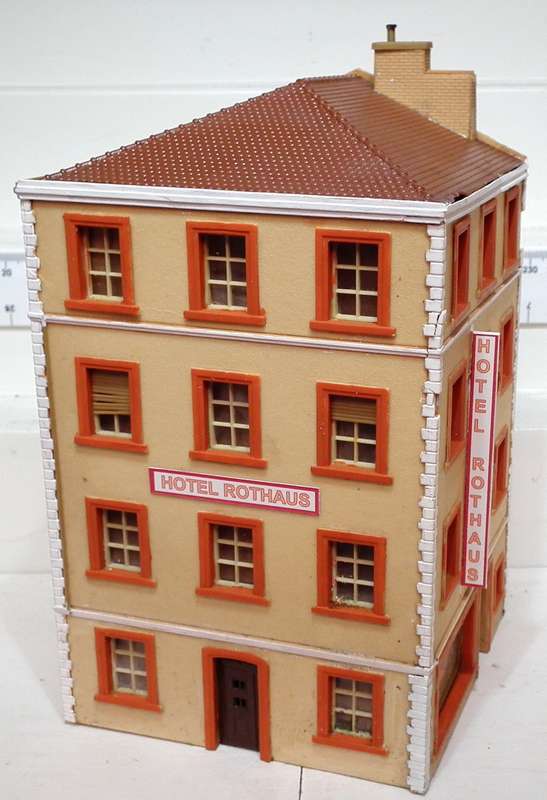 SCENERY HO: Vintage European Multi Story Hotel in Refurbished Used Condition.