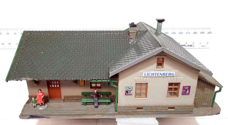 QUICK HO:  European Country Style Plastic Station Building in Good Used Condition.