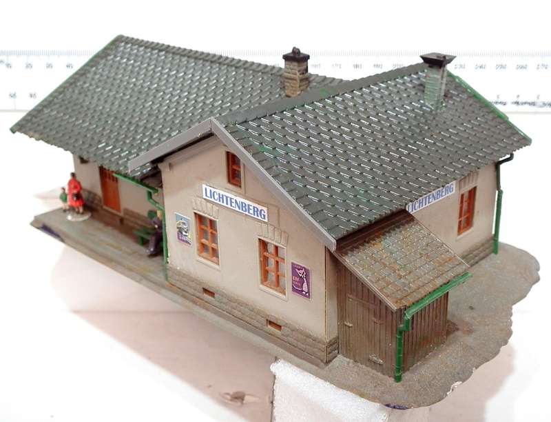 QUICK HO:  European Country Style Plastic Station Building in Good Used Condition.