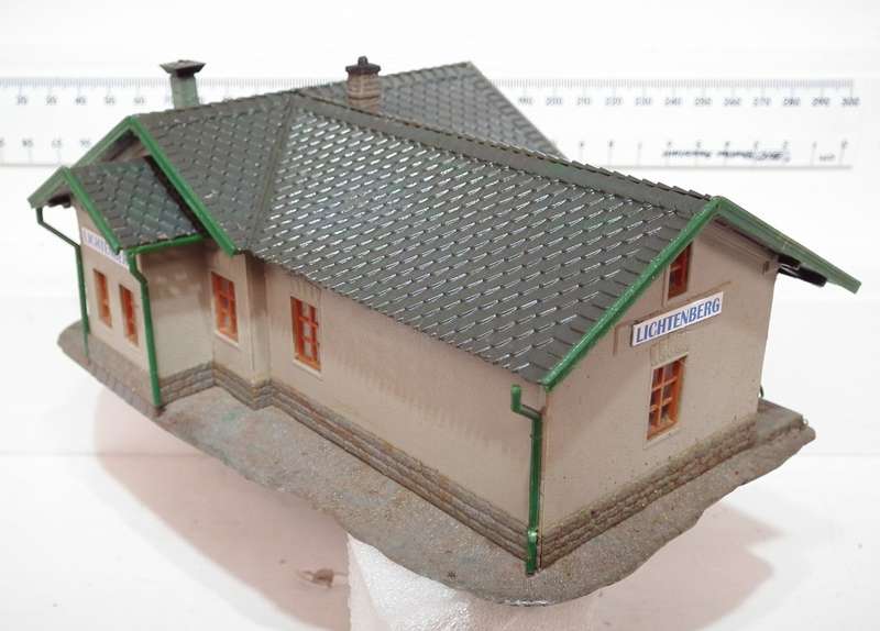 QUICK HO:  European Country Style Plastic Station Building in Good Used Condition.