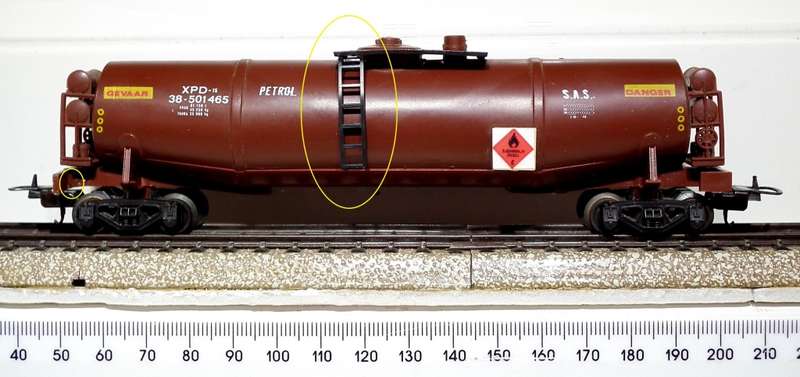 LIMA HO: SAR FDX Petrol Tanker Wagon in Fair Un-Boxed, Used Condition (Italy)