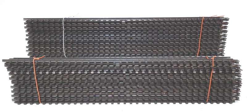 TRI-ANG OO:  20pc Vintage Solid Metal, High Profile Strait Track in Fair Used Condition.(England)