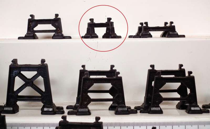 HELJAN HO:  Plastic Arch Bridge with Rock Pylons and Track Supports  in Fair Used Condition.