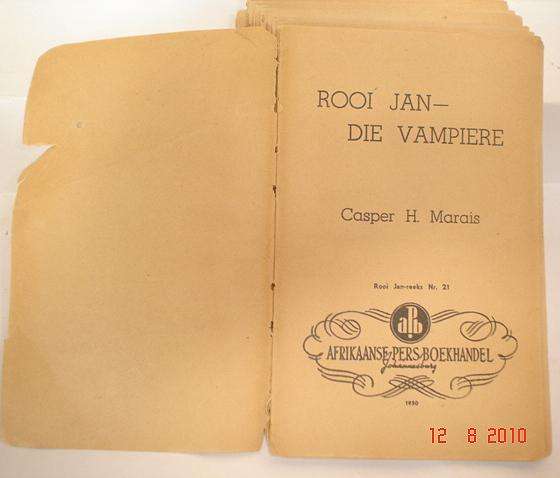 ROOI JAN: Die Vampiere: by Casper H. Marias, Published by APB, Johannesburg, 1950