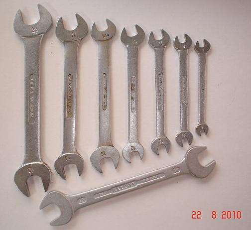 8 PIECE METRIC OPEN END CHROME VANADIUM SPANNER SET