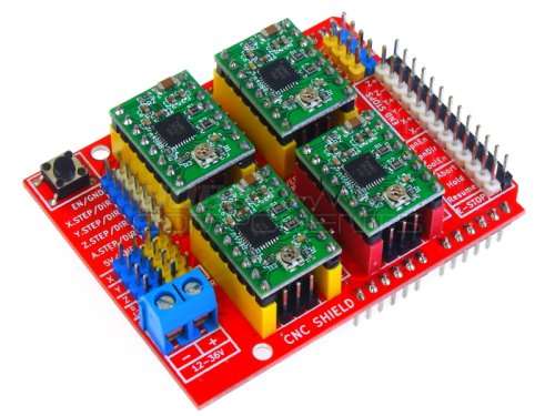 Arduino UNO SMD + CNC Engraving 3D Printer Shield  with A4988 drivers
