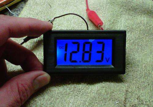 Battery Volt Meter LCD Panel with Blue Backlight (7.2V-20V)