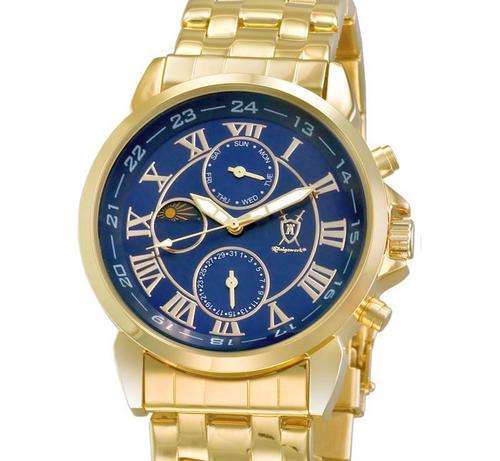 AUTHENTIC KONIGSWERK (Gryphos) GOLD DAY DATE MOON PHASE MULTI FUNCTION QUARTZ