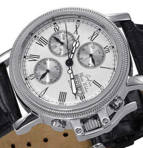 EXCLUSIVE LIMITED EDITION NEW AUTOMATIC GRAF Von MONTE WEHRO "VENICE" 5  ATM W/RESISTANCE SEE THRU