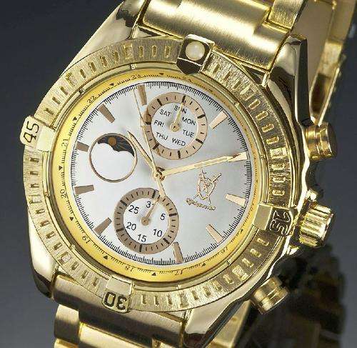 NEW KONIGSWERK "AETERNUS" Gold/black  MOON PHASE QUARTZ