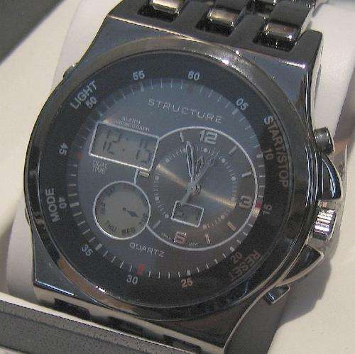 STRUCTURE MENS MULTI-FUNCTION ANALOG DIGITAL CHRONOGRAPH QUARTZ