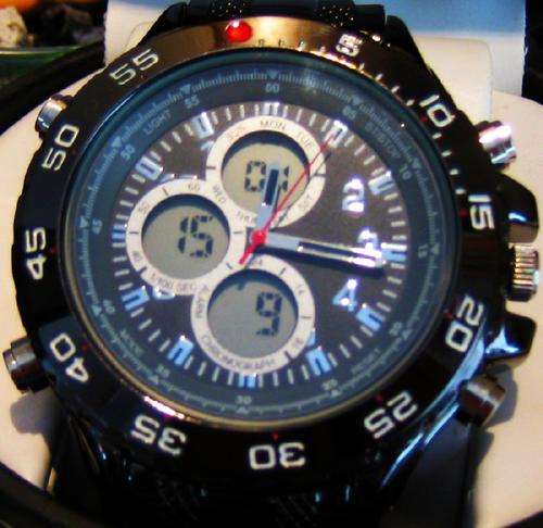 Surface Black Analog Digital Quartz Chronograph