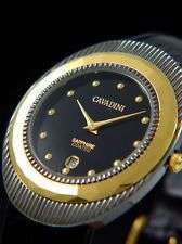 BRAND NEW CAVADINI CV 1044 UNISEX QUARTZ GOLD & GUN METAL