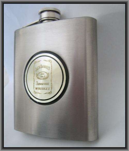 NEW- JACK DANIELS HIP FLASK 7 OZ. - ESTATE ITEM