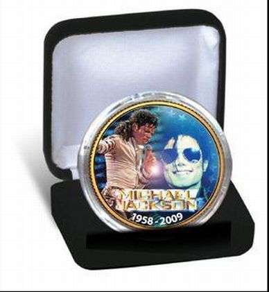MICHAEL JACKSON 24CT GENUINE HALF DOLLAR COIN BOXED (;ot3)