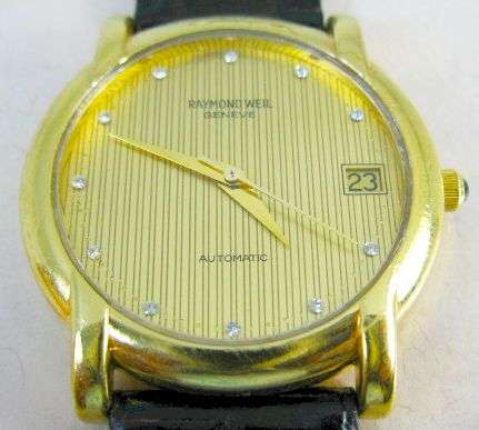 RAYMOND WEIL AUTHENTIC GENTS GOLD  DIAMOND WATCH 2819