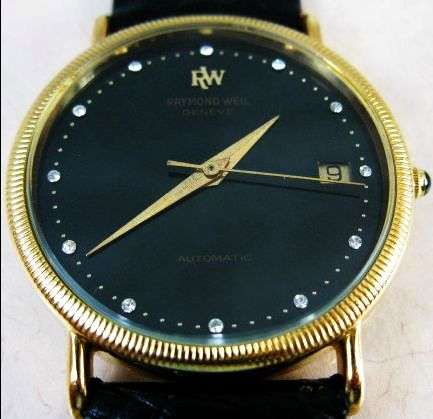 RAYMOND WEIL GENTS AUTO. AUTHENTIC DIAMOND/GOLD WATCH 2809