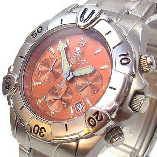 BRAND NEW JACQUES LEMANS COPPER COLOUR CHRONOGRAPH 1128Q