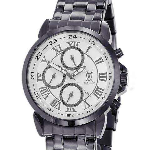 BRAND NEW AUTHENTIC KONIGSWERK ZELOS GUN METAL DAY- DATE- HR MULTIFUNCTION QUARTZ