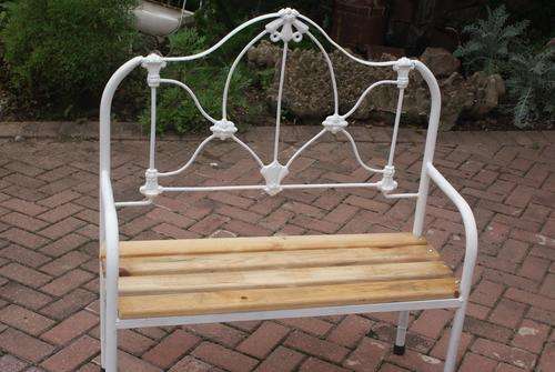 Old Antique bed bench made from cast iron