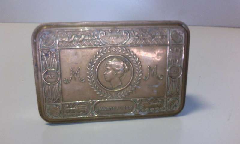 Antique 1914 (WW1) Brass Tin