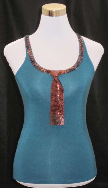 Active Wear Vest with Sequin Tie Size 8 to 10