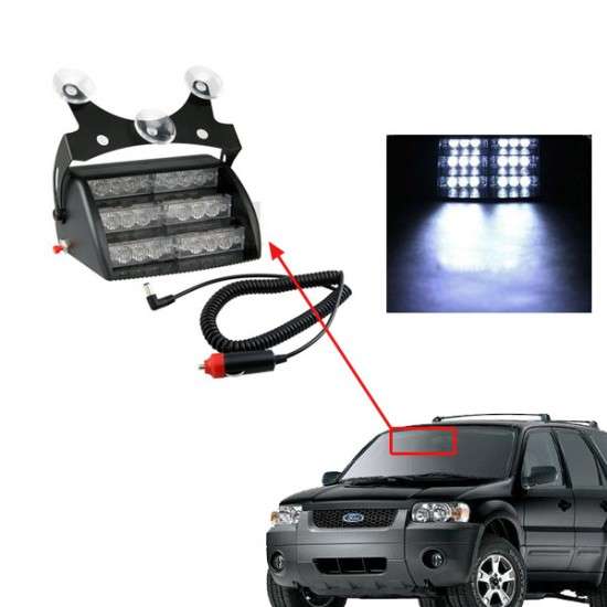 White 18 LED Strobe Emergency Flashing Warning Light