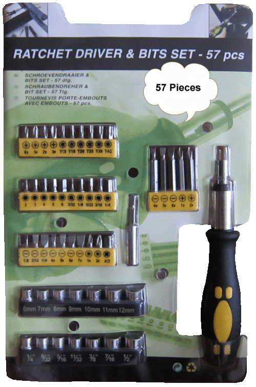 Ratchet driver & bits set 57 Pieces