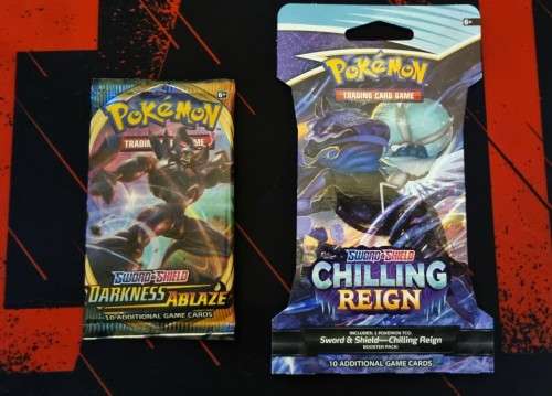 Pokemon Darkness Ablaze and Chilling Reign Booster Packs x2