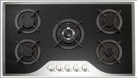 5 Burner Tempered Glass Gas Hob