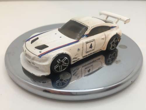 Hotwheels BMW  Z4 M coupe - White racing livery  - Loose / Uncarded - Playworn - Fair condition.