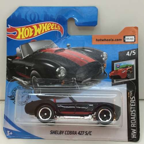 Hotwheels Shelby Cobra 427 S/C  - Black with Red stripes - Carded - Excellent condition