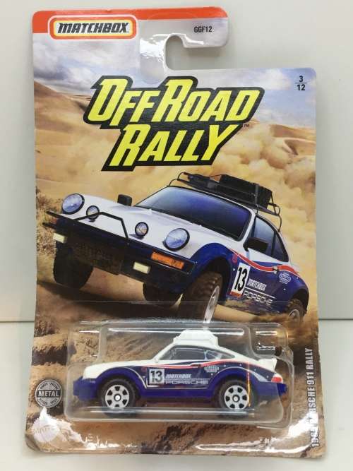 Matchbox `85 Porsche 911 Rally -Blue and White - Carded - Excellent condition