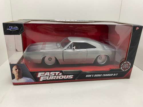 Jada Fast and Furious Doms Stainless steel Dodge Charger - Scale 1:24 - Perfect condition
