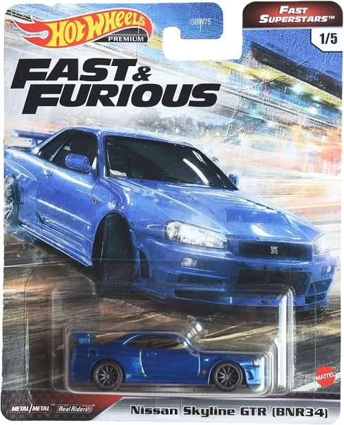 Hotwheels Premium Real Rider - Nissan Skyline GTR (BNR34) - Fast and Furious - Fast Superstars