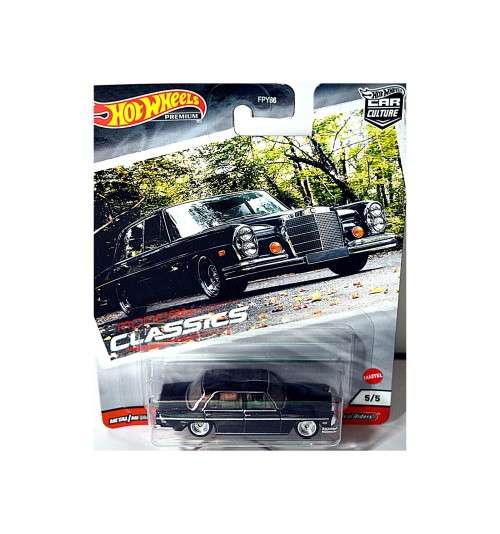 Hotwheels Premium Real Rider - `72 Mercedes-Benz 280 SEL 4.5 - Green - Car Culture - Modern Classics