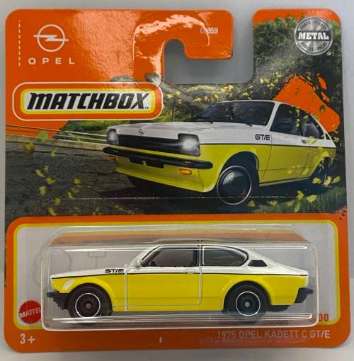 Matchbox 1975 Opel Kadett C GT/E - Yellow - Carded - Excellent condition