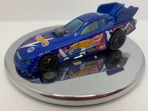 Hotwheels - Ford Mustang Funny Car Dragster - Metal Base - Blue - Excellent condition