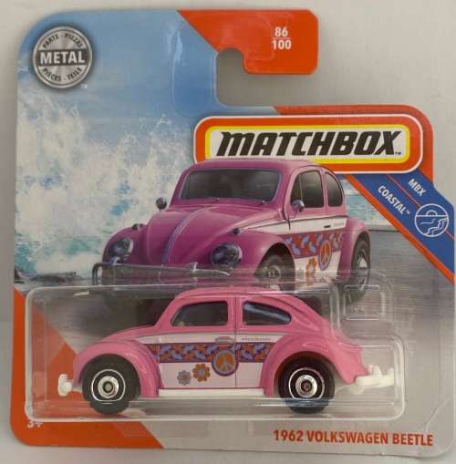 Matchbox 1962 Volkswagen Beetle - Pink - Great condition - Carded / Sealed