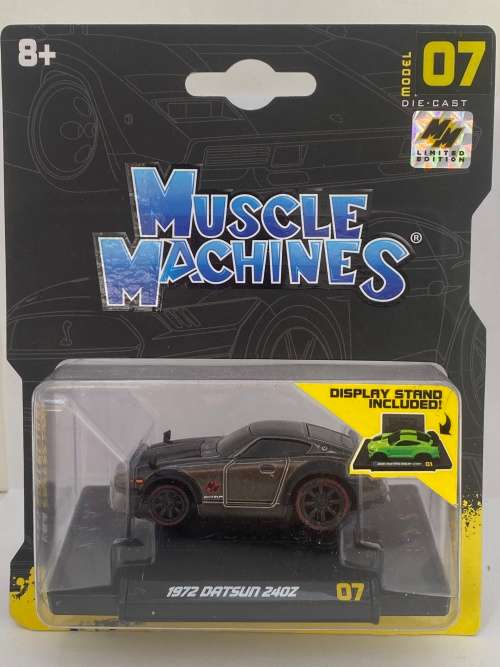 Maisto Muscle Machines 1972 Datsun 240Z - Chase car - Grey - Great condition - Carded / Sealed