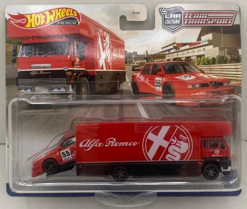 Hotwheels -Alfa Romeo 155 V6 TI & Fleet Flyer - Team Transporter #53