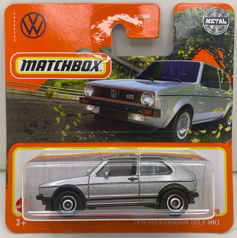 Matchbox 1976 Volkswagen Golf MK1 - Silver - Carded.