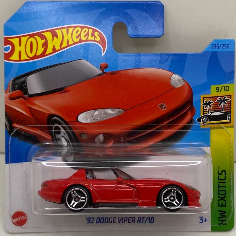 Hotwheels `92 Dodge Viper RT/10 - Red- Carded
