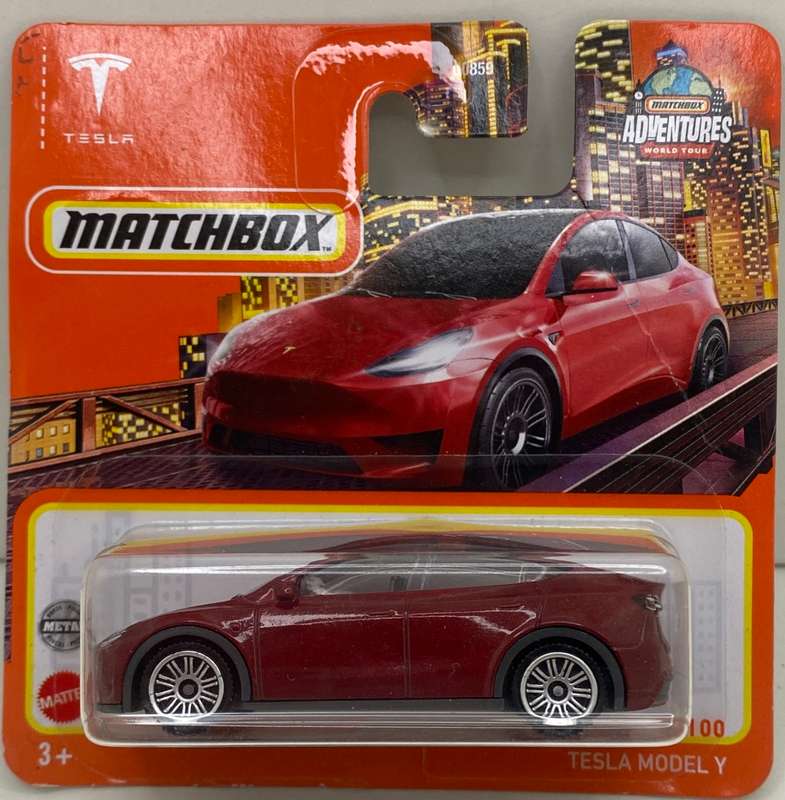 Matchbox Tesla Model Y - Maroon - Carded.