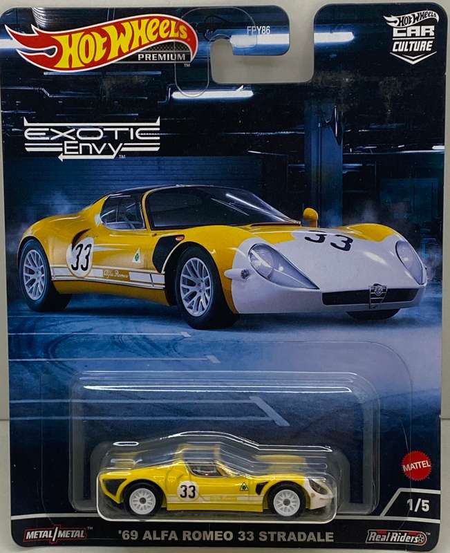 Hotwheels Premium Real rider - Alfa Romeo 33 Stradale - Brand new condition - Carded