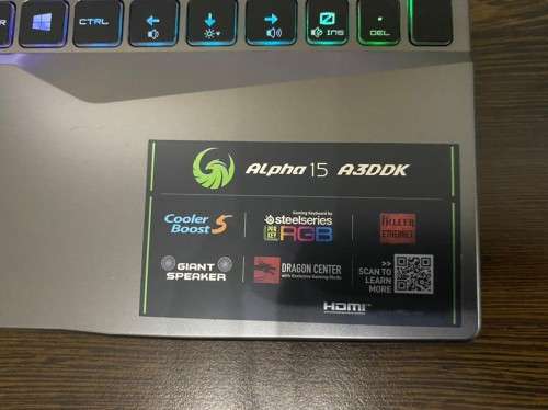 MSI Alpha 15 A3DDK Gaming Laptop