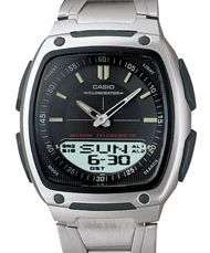 MEN'S CASIO - ANA - DIGI , 30 PAGE DATA BANK , WATER RESISTANT , 3 ALARMS , WORLD TIME